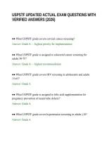 Uspstf Updated Actual Exam Questions With Verified Answers &lpar;2026&rpar;&period;Pdf&NewLine;&NewLine;