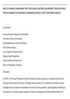 Wgu C214 Financial Management Pass The Oa Exam&ndash; Questions And Answers &vert; Verified And Well&NewLine;Detailed Answers &vert; Plus Rationales &vert; Download And Pass &vert; Latest Exam Update 2026&sol;2027