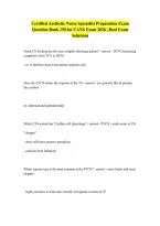CANS Exam 20262027 150 Verified Questions Answers for Certified Aesthetic Nurse Specialist Preparation Exam Question with 100 Correct Answers 2026