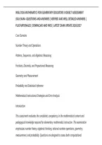 Wgu D126 Mathematics For Elementary Educators Ii Object Assessment&NewLine;&lpar;Oa&rpar; Exam&ndash; Questions And Answers &vert; Verified And Well Detailed Answers &vert;&NewLine;Plus Rationales &vert; Download And Pass &vert; Latest Exam Update 2026&sol;2027