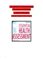 Essential Health Assessment 2nd Edition by Janice Thompson&colon; Chapters 1&ndash;24 Practice Questions and Answers Study Guide