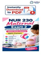 NUR 230 Maternal Exam 2 &vert; Questions and Answers &vert; 2025&sol;2026 Update &vert; 100&percnt; Correct - Galen&period;