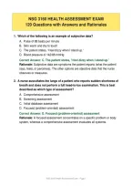 NSG 3160 Health Assessment Exam &ndash; 120 Practice Questions with Answers and Rationales 