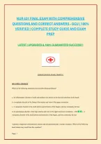 Nur 631 Final Exam With Comprehensive Questions And Correct Answers - Gcu &vert; 100&percnt; Verified &vert; Complete Study Guide And Exam Prep