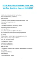 PTCB Drug Classifications 2026&sol;2027 &ndash; Exam Questions with Verified Solutions