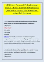 NURS 6501 Advanced Pathophysiology &NewLine;Exam 1 &vert; Latest 2026&sol;27 &lpar;PDF&rpar; Practice &NewLine;Questions & Answers Plus Rationales &vert; &NewLine;Instant Pdf Download