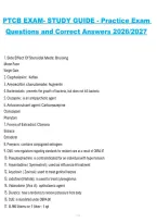 PTCB Exam 2026&sol;2027 &ndash; Study Guide&comma; Practice Exam Questions and Correct Answers