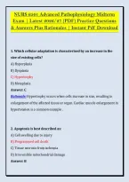 NURS 6501 Advanced Pathophysiology Midterm &NewLine;Exam &vert; Latest 2026&sol;27 &lpar;PDF&rpar; Practice Questions &NewLine;& Answers Plus Rationales &vert; Instant Pdf Download 