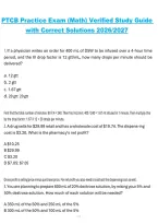 PTCB Practice Exam &lpar;Math&rpar; 2026&sol;2027 &ndash; Verified Study Guide with Correct Solutions