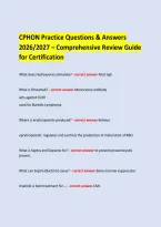  &NewLine;CPHON Practice Questions & Answers 2026&sol;2027 &ndash; Comprehensive Review Guide for Certification &NewLine;