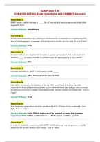RAMP Quiz 1 40&NewLine;UPDATED ACTUAL Exam Questions and CORRECT Answers&NewLine;