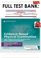 FULL TEST BANK&colon;&NewLine;For Evidence-Based Physical Examination Best Practices For Health & Well-Being Assessment 2nd Edition By Kate Gawlik Dnp Questions And Answers Graded A&plus;&NewLine;