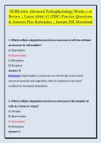 NURS 6501 Advanced Pathophysiology Weeks 1&ndash;6 &NewLine;Review &vert; Latest 2026&sol;27 &lpar;PDF&rpar; Practice Questions &NewLine;& Answers Plus Rationales &vert; Instant Pdf Download
