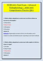 NURS 6501 Final Exam &vert; Advanced &NewLine;Pathophysiology &vert; 2026&sol;2027 &NewLine;Comprehensive Practice Q&A