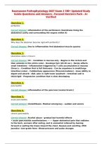 Rasmussen Pathophysiology 2027 Exam 2 180&plus; Updated Study&NewLine;Guide Questions and Answers - Focused Revision Pack - A&plus;&NewLine;Verified&NewLine;