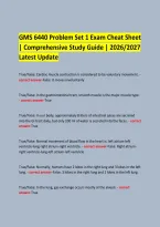 GMS 6440 Problem Set 1 Exam Cheat Sheet &NewLine;&vert; Comprehensive Study Guide &vert; 2026&sol;2027 Latest Update &NewLine;