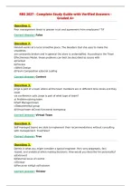 RBS 2027 - Complete Study Guide with Verified Answers -&NewLine;Graded A&plus;