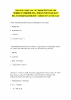 Galen Nsg 3100 Exam 3 Exam Questions And Correct Verified Solutions Latest Update This Year Just Releasedpdf Updated 2026