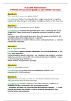 RCAL NAB Administrator&NewLine;UPDATED ACTUAL Exam Questions and CORRECT Answers