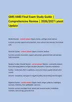 GMS 6440 Final Exam Study Guide &vert; &NewLine;Comprehensive Review &vert; 2026&sol;2027 Latest Update &NewLine; &NewLine; &NewLine;