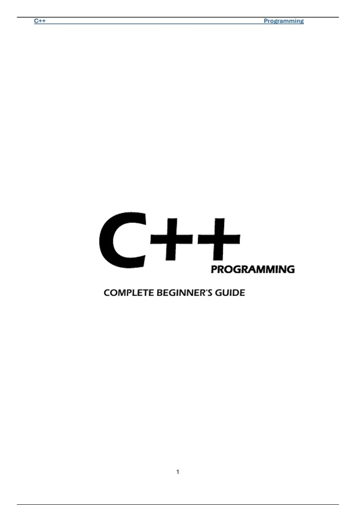 C++ Programming: Complete Beginners Study Notes - ++ Programming ...