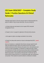 CSC Exam 2026&sol;2027 &ndash; Complete Study &NewLine;Guide &vert; Practice Questions & Clinical Rationales &NewLine; &NewLine;
