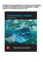 Test Bank for Environmental Science&colon; A Global Concern&comma; 16th Edition by William P&period; Cunningham & Mary Ann Cunningham &vert; ISBN&colon; 9781264647842 &vert; Complete Chapters 1&ndash;25 &vert; Questions & Answers 2027&NewLine;