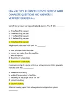 Epa 608 Type Iii Comprehensive Newest With Complete Questions And Answers &sol;&sol; Verified&sol;&sol;Graded A&plus;&sol;&sol;
