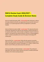  &NewLine;NWCA Review Exam 2026&sol;2027 &ndash; &NewLine;Complete Study Guide & Revision Notes &NewLine; &NewLine;