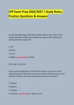 CFP Exam Prep 2026&sol;2027 &vert; Study Notes&comma; Practice Questions & Answers 