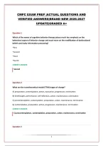Cmpc Exam Prep &vert;Actual Questions And Verified Answers&vert;Brand New 2026-2027 Update&vert;Graded A&plus;