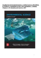 Test Bank for Environmental Science&colon; A Global Concern&comma; 16th Edition by William P&period; Cunningham & Mary Ann Cunningham &vert; ISBN&colon; 9781264647842 &vert; Complete Chapters 1&ndash;25 &vert; Questions & Answers 2027&NewLine;