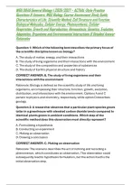 WGU D849 General Biology I 2026&sol;2027 &ndash; ACTUAL-Style Practice Questions & Answers&comma; WGU Biology Course Assessment Study Guide&comma; Characteristics of Life&comma; Scientific Method&comma; Cell Structure and Function&comma; Biological Molecules&comma; Cellular Energy&comma; Photosynthesis&comma; Ce