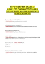 Fctc Test Prep Grade A&plus; &NewLine;Complete Exam Questions And &NewLine;100&percnt; Verified Answers &lpar;2026&sol;2027&rpar; &NewLine;Pass Guarantee 