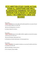 Fctc Written Study Guide Actual &NewLine;Exam All Questions And Well &NewLine;Elaborated Answers Top Rated &NewLine;Version For Already A&plus; Graded &NewLine;Highly Recommended &vert;New And &NewLine;Revised 
