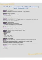 NR 293 - Exam 1 &vert; Questions with 100&percnt; Verified Answers &vert;&NewLine;Latest Update 2026&sol;2027