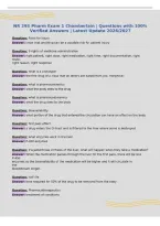 NR 293 Pharm Exam 1 Chamberlain &vert; Questions with 100&percnt;&NewLine;Verified Answers &vert; Latest Update 2026&sol;2027