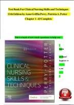 TEST BANK For Clinical Nursing Skills and Techniques 11th Edition by Anne Griffin Perry&comma; Patricia A&period; Potter&comma; Verified Chapters 1 - 43&comma; Complete Newest Version