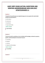 Aasp Cmpc Exam &vert;Actual Questions And Verified Answers&vert;Brand New 2026-2027 Update&vert;Graded A&plus;