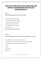 Aasp Cmpc Prep Exam &vert;Actual Questions And Verified Answers&vert;Brand New 2026-2027 Update&vert;Graded A&plus;
