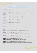 NR 293- W1- Safety &vert; Questions with 100&percnt; Verified&NewLine;Answers &vert; Latest Update 2026&sol;2027