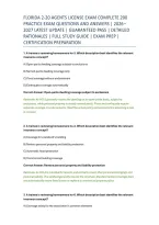 Florida 2-20 Agents License Exam Complete 200 &NewLine;Practice Exam Questions And Answers &vert; 2026&NewLine;2027 Latest Update &vert; Guaranteed Pass &vert; Detailed &NewLine;Rationales &vert; Full Study Guide &vert; Exam Prep &vert; &NewLine;Certification Preparation 