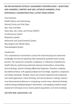 Nr 509 Advanced Physical Assessment Midterm Exam &ndash; Questions&NewLine;And Answers &vert; Verified And Well Detailed Answers &vert; Plus&NewLine;Rationales &vert; Guaranteed Pass &vert; Latest Exam Update
