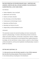 Nur 2063 Essentials Of Pathophysiology Exam &ndash; Questions And&NewLine;Answers &vert; Verified And Well Detailed Answers &vert; Plus Rationales &vert;&NewLine;Guaranteed Pass &vert; Latest Exam Update