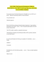 LSUS MHA 706 Financial Management Midterm ACTUAL EXAM QUESTIONS AND CORRECT DETAILED ANSWERS LATEST UPDATE THIS YEAR Exam Question with 100 Correct An