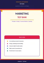 Marketing Test Bank &vert; Exam Questions And Answers&comma; Marketing Principles&comma; Consumer Behavior&comma; Strategy & Practice Assessment &vert; 100&percnt; Verified &vert; A&plus; Guarantee