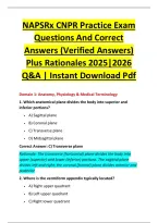 NAPSRx CNPR Practice Exam &NewLine;Questions And Correct &NewLine;Answers &lpar;Verified Answers&rpar; &NewLine;Plus Rationales 2025&vert;2026 &NewLine;Q&A &vert; Instant Download Pdf 