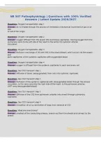 NR 507 Pathophysiology &vert; Questions with 100&percnt; Verified&NewLine;Answers &vert; Latest Update 2026&sol;2027&NewLine;