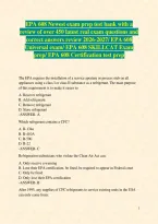 EPA 608 Newest exam prep test bank with a review of over 450 latest real exam questions and correct answers review 2026-2027&sol; EPA 608 Universal exam&sol; EPA 608 SKILLCAT Exam prep&sol; EPA 608 Certification test prep