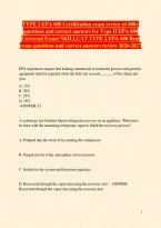 TYPE 2 EPA 608 Certification exam review of 400&plus; questions and correct answers for Type II EPA 608 Universal Exam&sol; SKILLCAT TYPE 2 EPA 608 Real exam questions and correct answers review 2026-2027 
